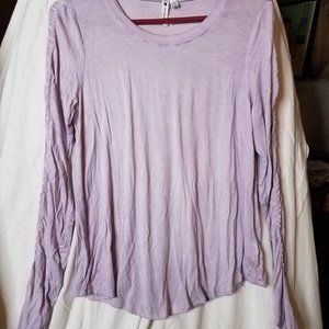 Lavender Long Crinkle Sleeve Top